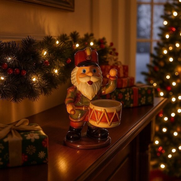 Vintage Yankee Candle Nutcracker Drum Tea Light Holder - Picture 6 of 6